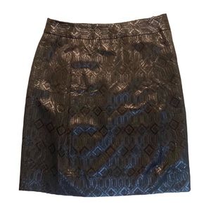 TORY BURCH Black Jacquard Mini Skirt Size 6